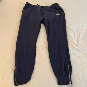 True Religion Women's Crystal Horseshoe Jogger Sweatpants Size XL Blue